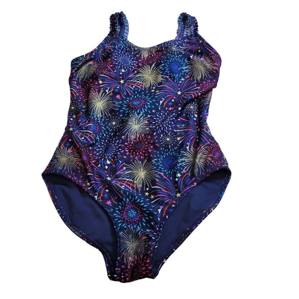 Cat & Jack fireworks swimsuit L10/12